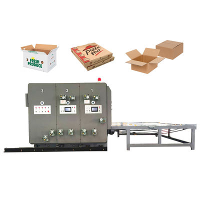 نیمه اتوماتیک زنجیره تغذیه فلیکسو کاغذ چاپگر Slotter Die Cutter ماشین Corrugados کارتون ساخت ماشین